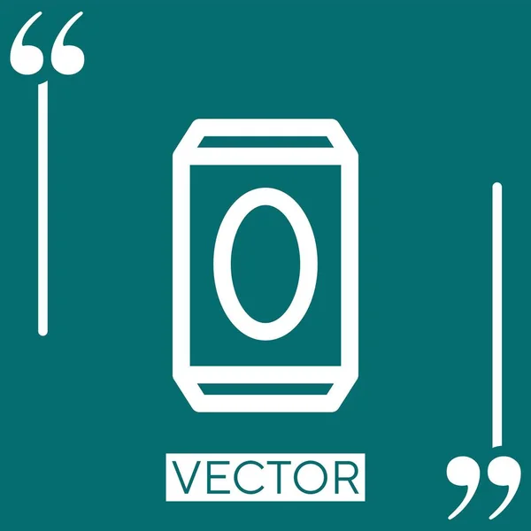 Kann Vektor Symbol Lineares Symbol Bearbeitbare Strichlinie — Stockvektor