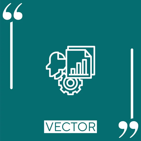 Ícone Vetor Arquivo Ícone Linear Linha Encadeada Editável —  Vetores de Stock