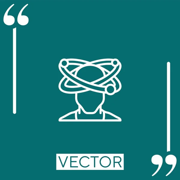 Genio Vector Icono Icono Lineal Línea Acariciada Editable — Archivo Imágenes Vectoriales