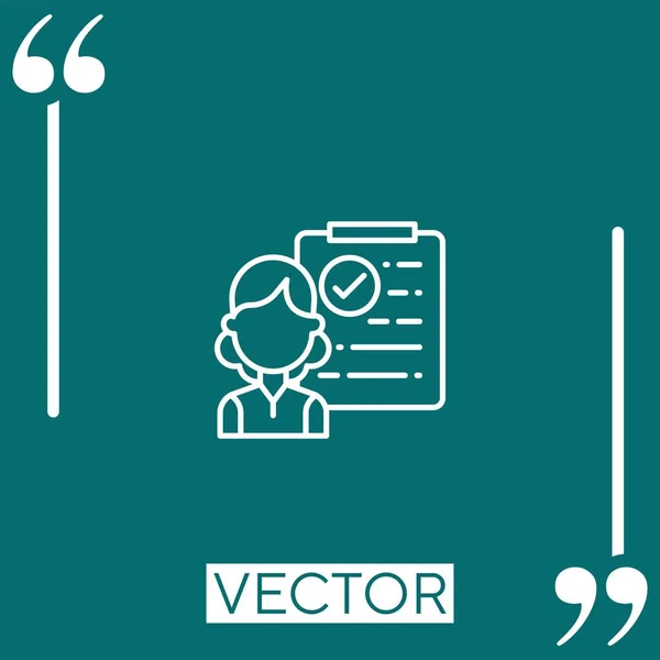 Ícone Vetor Imigração Ícone Linear Linha Encadeada Editável — Vetor de Stock