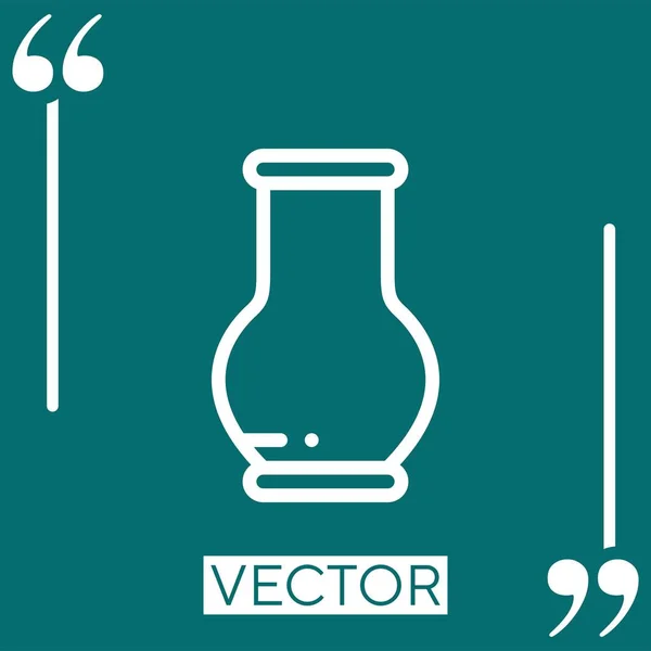 Krug Vektor Symbol Lineares Symbol Bearbeitbare Strichlinie — Stockvektor