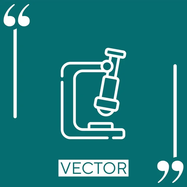 Mikroskop Vektorsymbol Lineares Symbol Bearbeitbare Strichlinie — Stockvektor