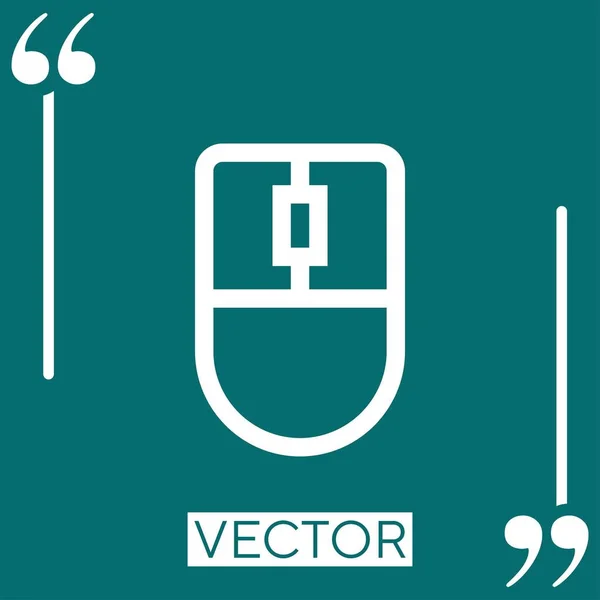 Mouse Linear Icon Editable Stroke Line — Stock Vector