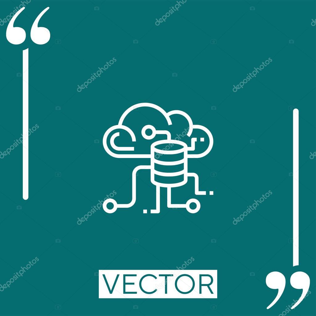 Migration vector icon Linear icon. Editable stroked line