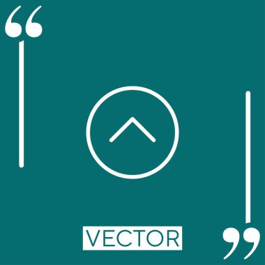 yukarı vektör simgesi doğrusal simgesi. Düzenlenebilir okşanmış satır