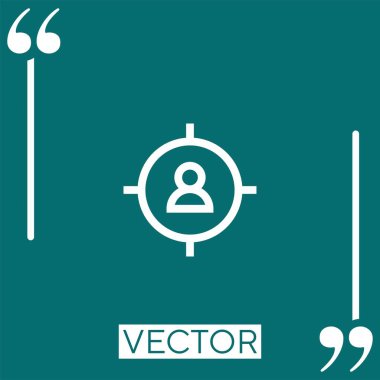 hedef vektör simgesi doğrusal simgesi. Düzenlenebilir okşanmış satır