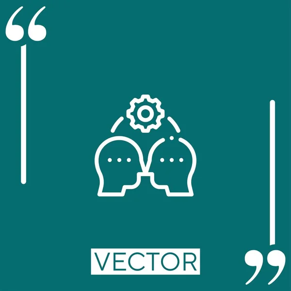 Иконка Линейного Вектора Сети Редактируемая Линия — стоковый вектор