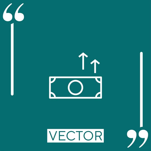 Иконка Платежного Вектора Линейная Редактируемая Линия — стоковый вектор