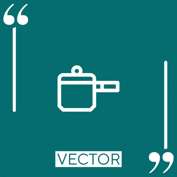 Icono Del Vector Pan Icono Lineal Línea Acariciada Editable — Vector de stock