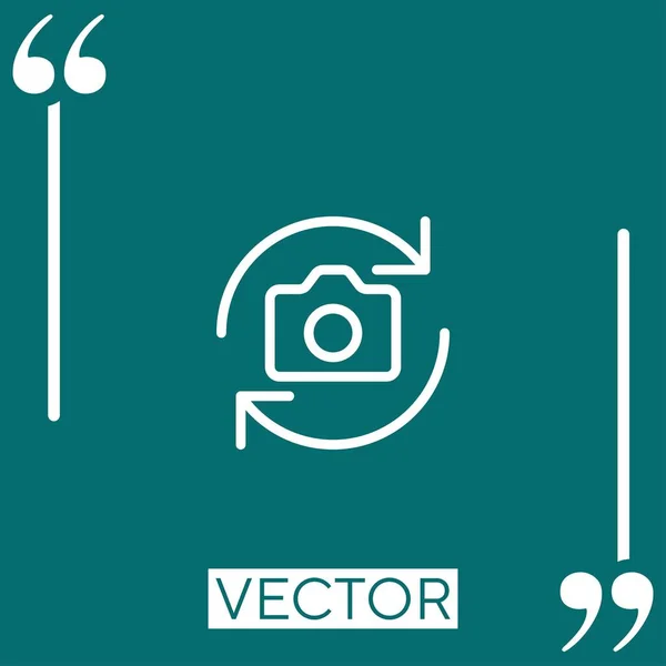 Refrescar Icono Vectorial Icono Lineal Línea Acariciada Editable — Vector de stock