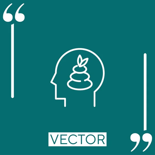 Иконка Релаксации Вектора Редактируемая Линия — стоковый вектор