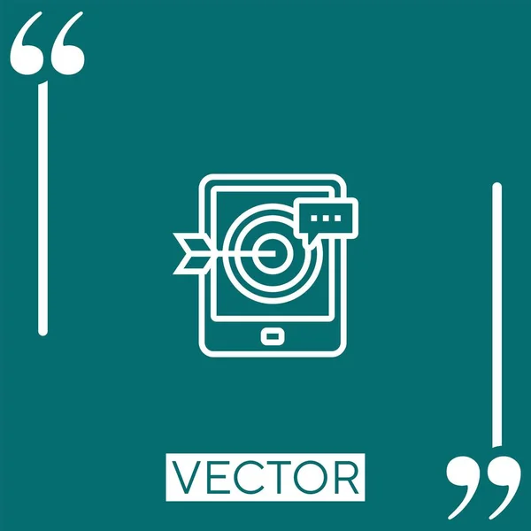 Reargeting Vector Icon Linear Icon Редактируемая Линия — стоковый вектор