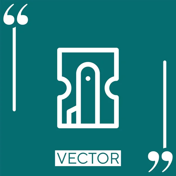 Aiguiseur Icône Vectorielle Icône Linéaire Ligne Caressée Modifiable — Image vectorielle
