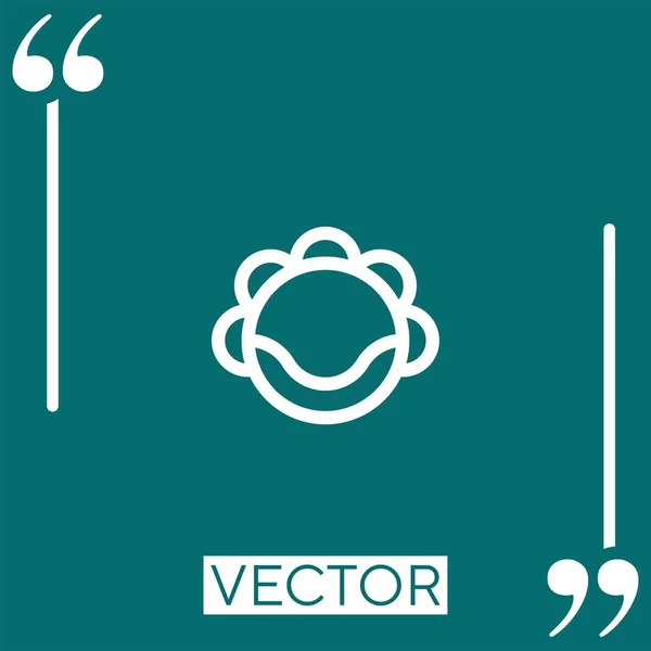 Icono Del Vector Pandereta Icono Lineal Línea Acariciada Editable — Vector de stock