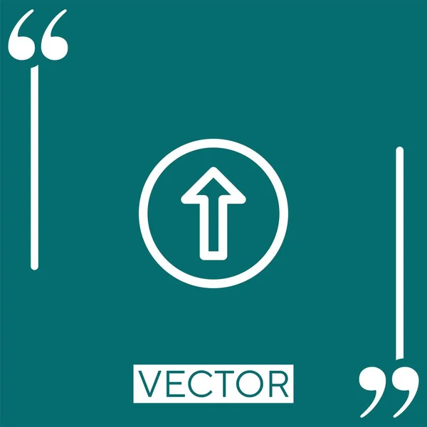 Icono Vector Señal Tráfico Icono Lineal Línea Acariciada Editable — Vector de stock