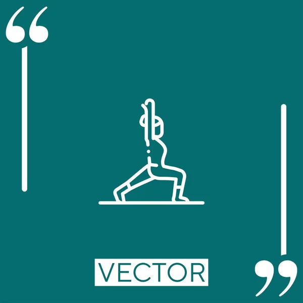 Icono Vector Yoga Icono Lineal Línea Acariciada Editable — Vector de stock