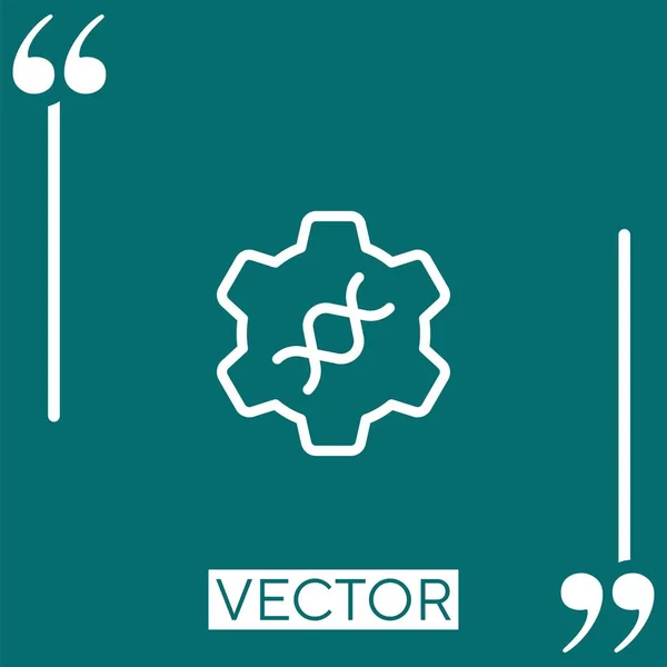 Ícone Vetor Configurações Aplicativo Ícone Linear Linha Encadeada Editável — Vetor de Stock