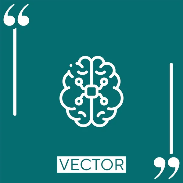 Artificial Intelligence Vector Icon Linear Icon Editable Stroked Line — Stock Vector