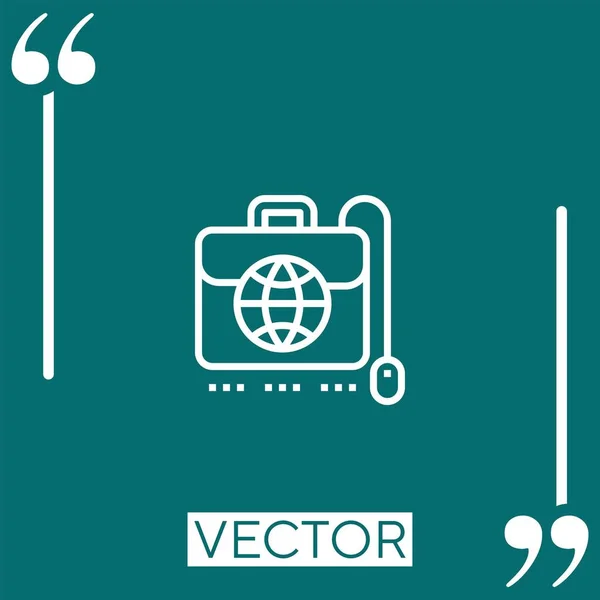 Иконка Бизнес Вектора Редактируемая Линия — стоковый вектор