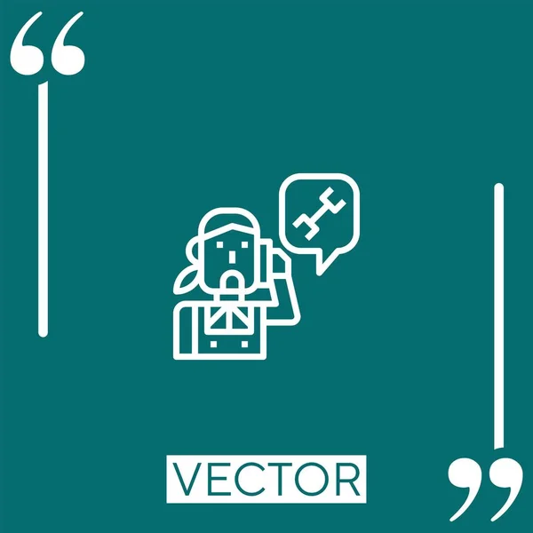 Call Vector Icon Icono Lineal Línea Acariciada Editable — Archivo Imágenes Vectoriales