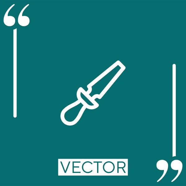 Beitel Vector Icoon Lineair Icoon Aanpasbare Streepjeslijn — Stockvector