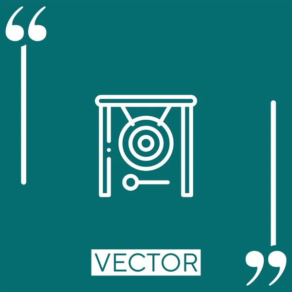 Icône Vectorielle Tambour Icône Linéaire Ligne Caressée Modifiable — Image vectorielle