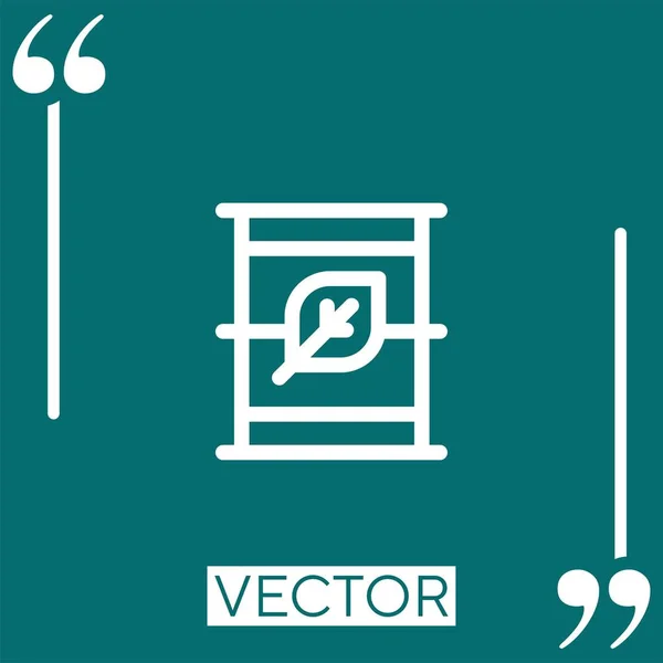 Eco Fuel Vector Icon Linear Icon Editable Stroked Line — Stock Vector