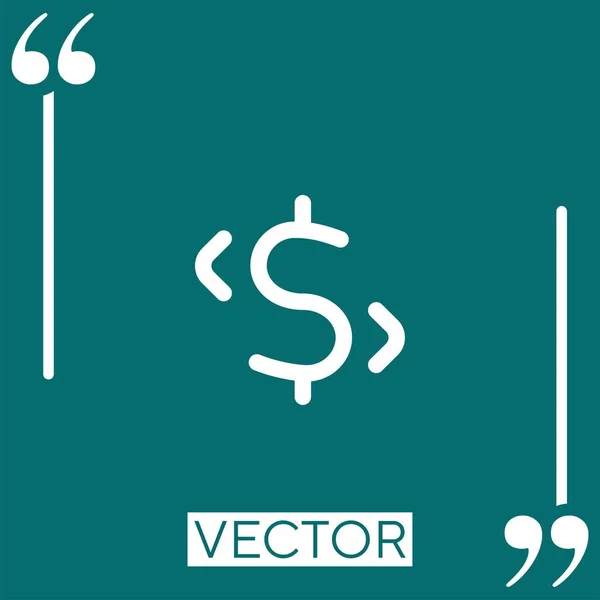 Uitwisseling Vector Icoon Lineair Icoon Aanpasbare Streepjeslijn — Stockvector