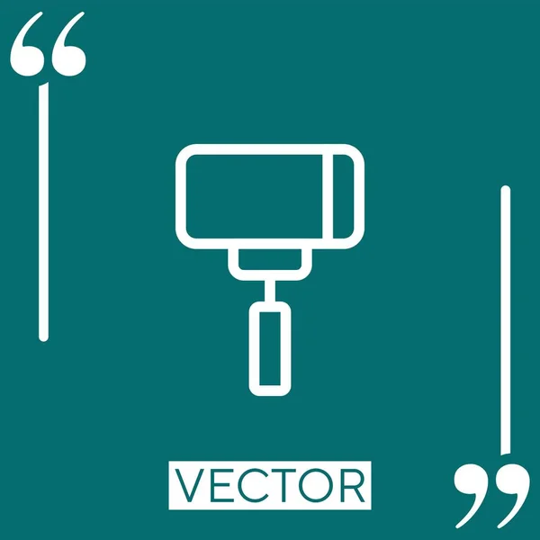 Gimbal Vektor Symbol Lineares Symbol Bearbeitbare Strichlinie — Stockvektor