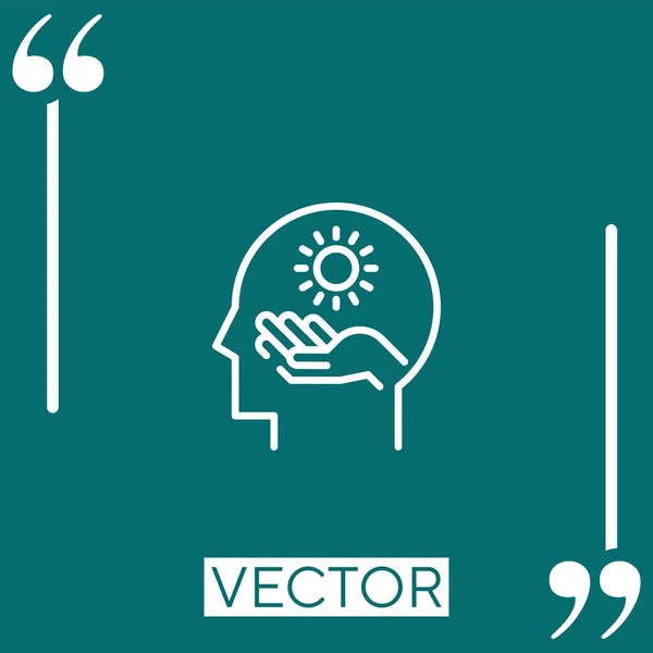 Inspiration Icône Vectorielle Icône Linéaire Ligne Caressée Modifiable — Image vectorielle