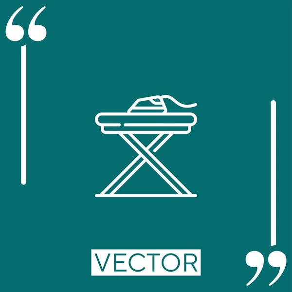 Ícone Vetor Placa Ferro Ícone Linear Linha Encadeada Editável — Vetor de Stock