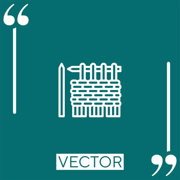 Knitting Vector Icon Linear Icon Editable Stroked Line — Stock Vector