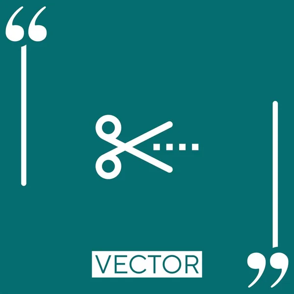 Ícone Vetor Corte Preço Ícone Linear Linha Encadeada Editável — Vetor de Stock