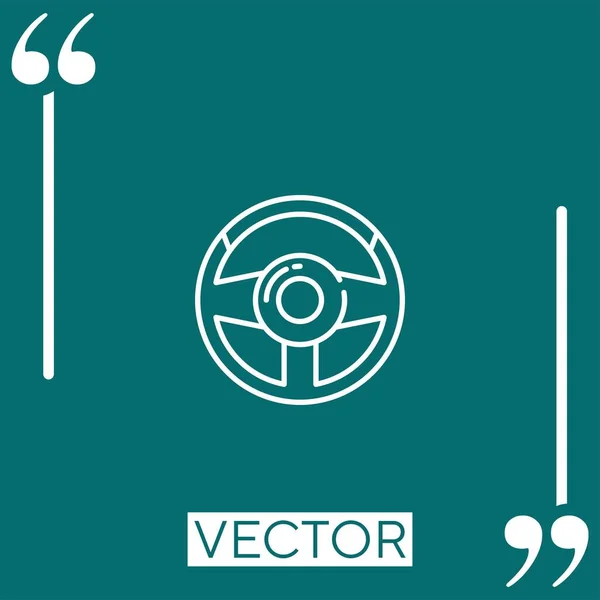 Icono Del Vector Dirección Icono Lineal Línea Acariciada Editable — Vector de stock