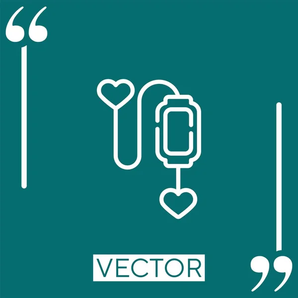 Ícone Vetor Transfusional Ícone Linear Linha Encadeada Editável — Vetor de Stock