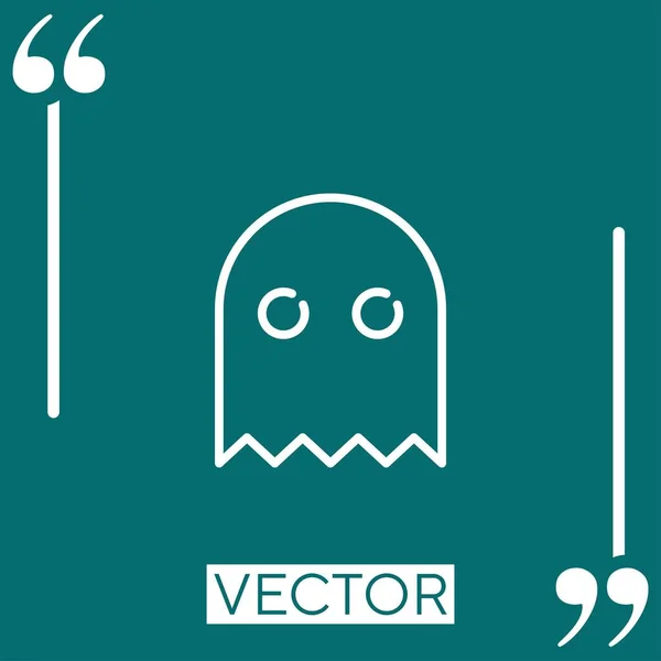 Vektor Symbol Lineares Symbol Bearbeitbare Strichlinie — Stockvektor