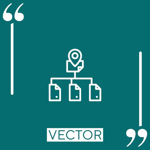 Web Vector Icon Icono Lineal Línea Acariciada Editable — Archivo Imágenes Vectoriales