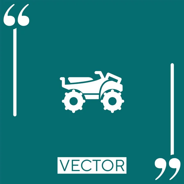 Atv Vektor Symbol Lineares Symbol Bearbeitbare Strichlinie — Stockvektor