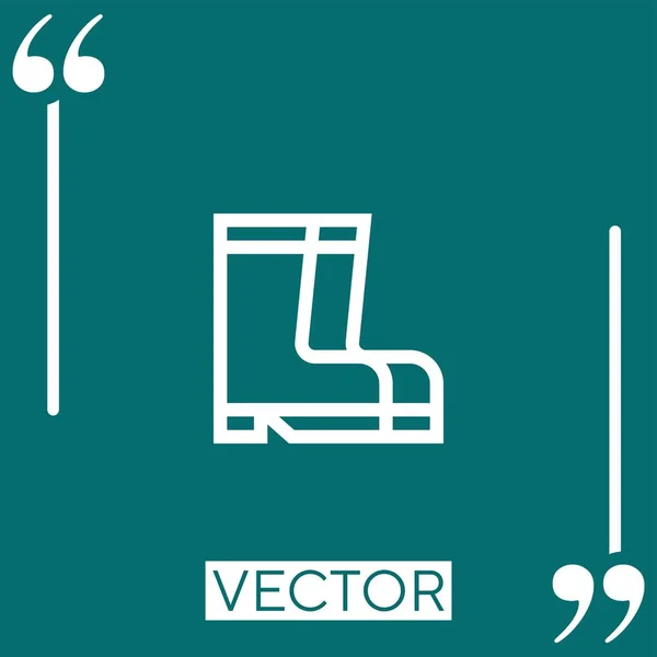 Boot Vector Icon Linear Icon Редактируемая Линия — стоковый вектор