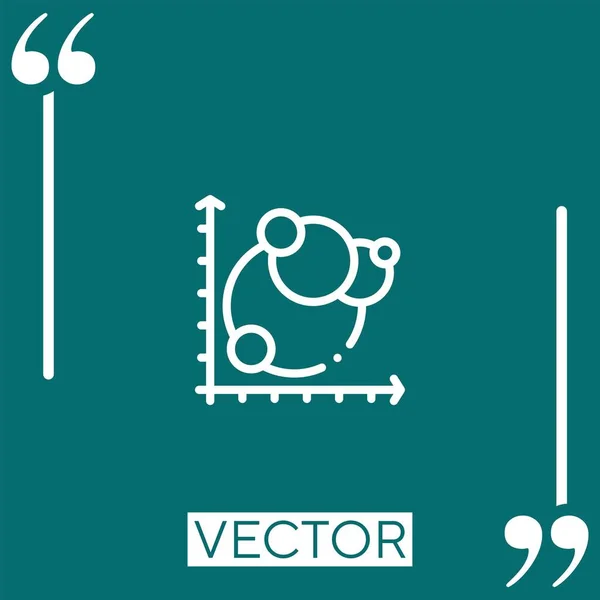Icono Del Vector Burbuja Icono Lineal Línea Acariciada Editable — Vector de stock
