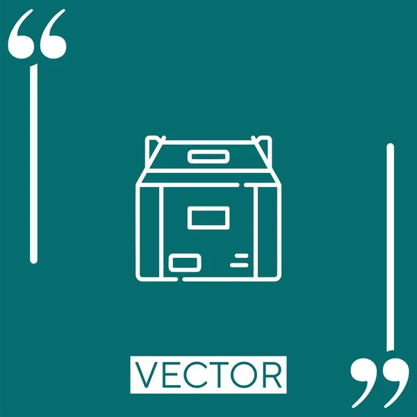 Lebensmittel Vektor Symbol Lineares Symbol Bearbeitbare Strichlinie — Stockvektor