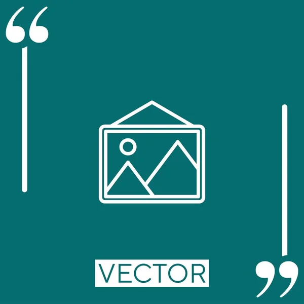 Ícone Vetor Quadro Ícone Linear Linha Encadeada Editável — Vetor de Stock