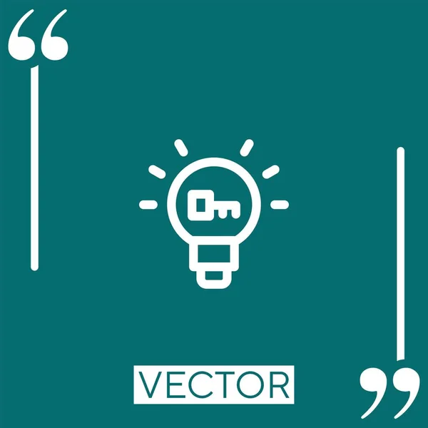 Idea Vector Icono Icono Lineal Línea Acariciada Editable — Archivo Imágenes Vectoriales