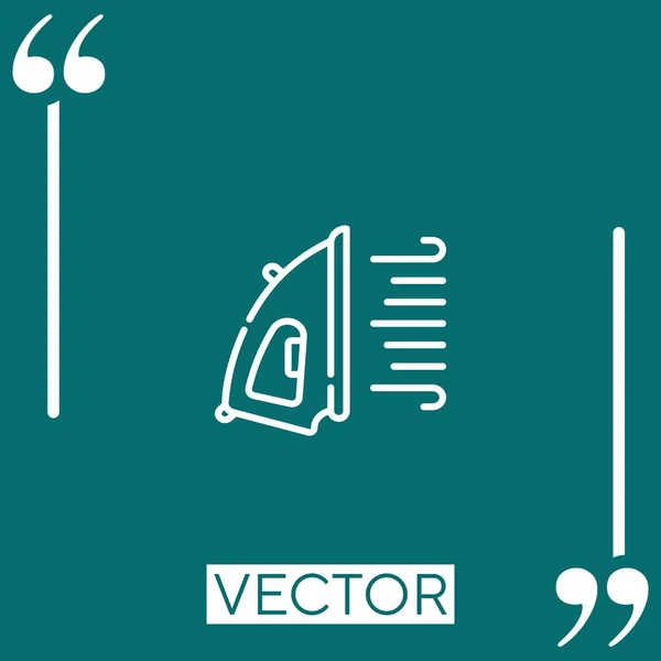 Icono Vector Hierro Icono Lineal Línea Acariciada Editable — Archivo Imágenes Vectoriales