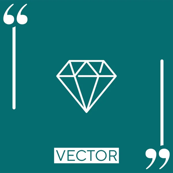 Icono Vector Lujo Icono Lineal Línea Acariciada Editable — Vector de stock