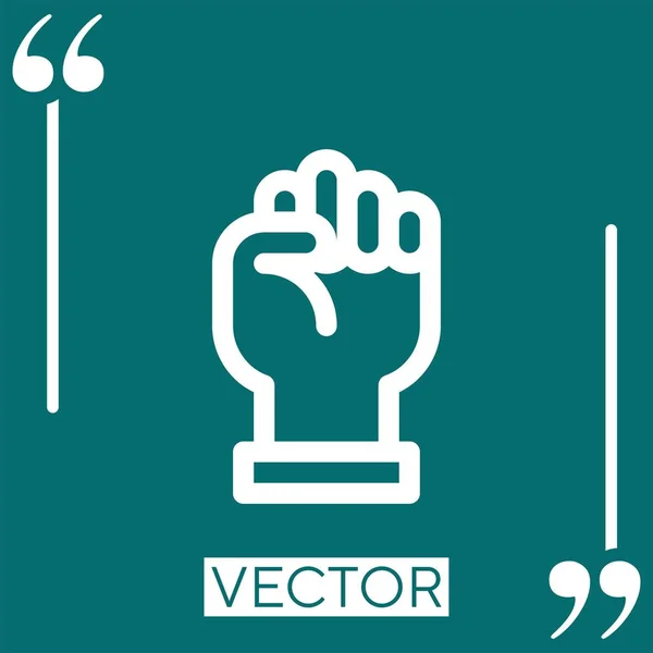 Icône Vectorielle Motivation Icône Linéaire Ligne Caressée Modifiable — Image vectorielle