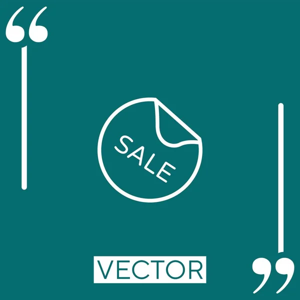 Icono Del Vector Ventas Icono Lineal Línea Acariciada Editable — Vector de stock