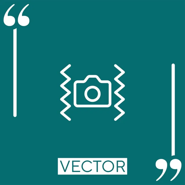 Icono Del Vector Del Amortiguador Icono Lineal Línea Acariciada Editable — Vector de stock