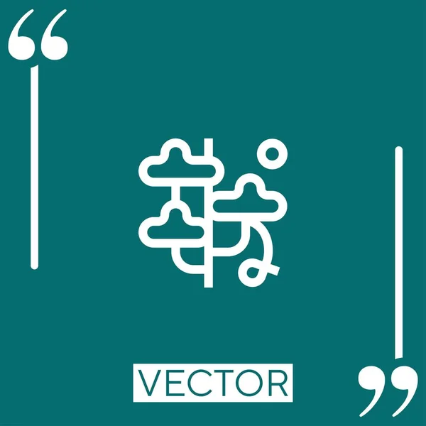 Arbre Icône Vectorielle Icône Linéaire Ligne Caressée Modifiable — Image vectorielle
