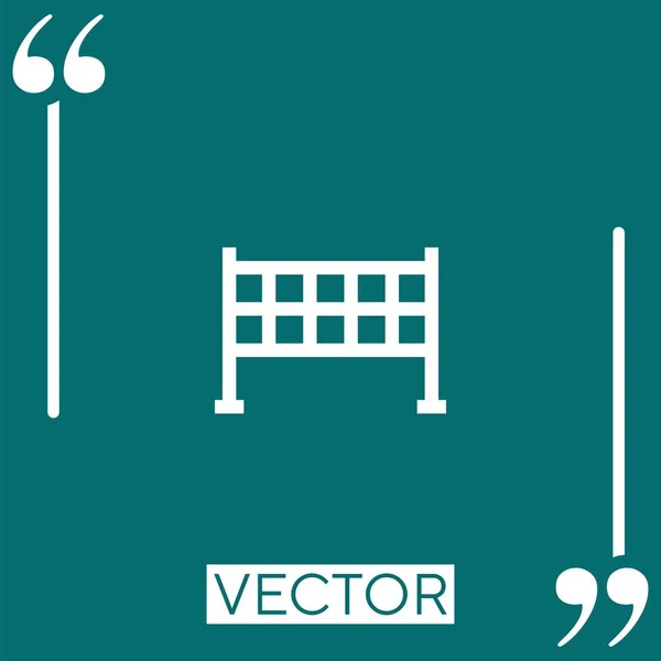 Volleyball Net Vector Icon Linear Icon Editable Stroked Line — Stock Vector
